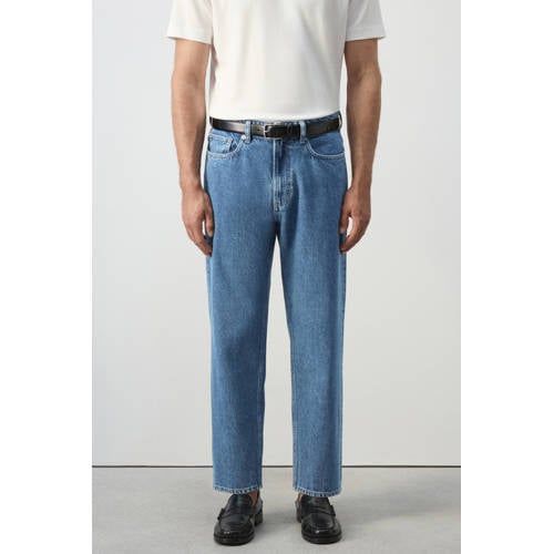 Mango Man Sammy tapered cropped jeans - blauw