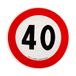 Quattroerre Snelheidsbegrenzingsteken 40 km/u sticker EU goedgekeurd