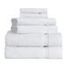 BERIBO Comfort 6-delige Turkse handdoekenset, 2x bad, 2 handen, 2 gezichtshanddoeken, 620 g/m², 100% katoen (wit)