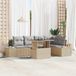 Prolenta Maison Exclusive - Tuinset met 6 zitplaatsen, beige polyrotan