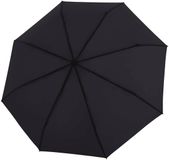 Knirps Timber Manual Black Zwart Stormparaplu