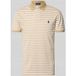 Polo Ralph Lauren Chemise polo ajustée en pur coton Modèle 'YD MESH STRIPE POLO' Kaki / Blanc