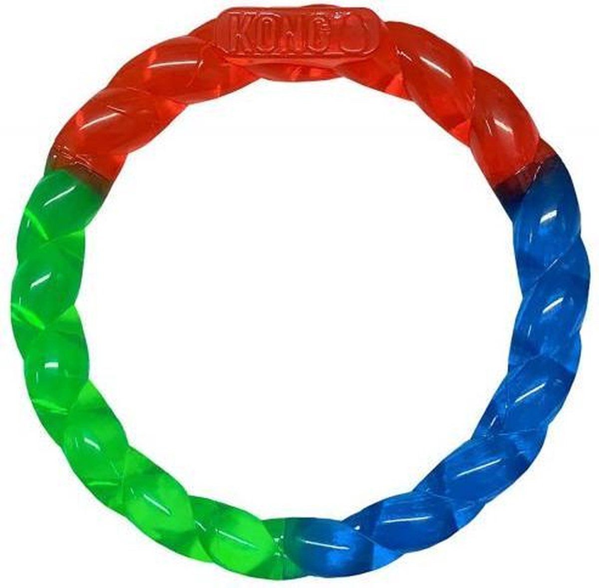Kong Twistz Ring - 17 x 2,5 x 17 cm - Blauw/Groen/Rood