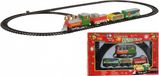 Bellatio Decorations Koopman International Rijdende Kersttrein - 9-delig - op batterijen - Kersttreinen - inclusief locomotief, wagonnetjes en rails - kerstversiering