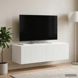 Maison Exclusive - Meuble TV, blanc, 98 x 41 x 30 cm, panneau de particules