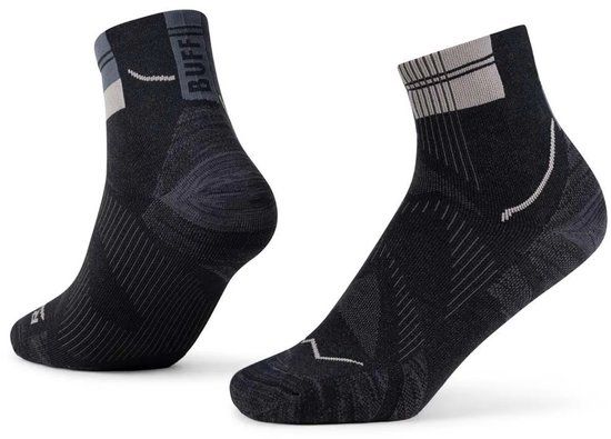 Buff Coolnet Quarter Hardloopsokken Unisex Zwart Maat 45-47