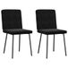 VidaXL Eetkamerstoelen, 2 stuks, fluweel, zwart