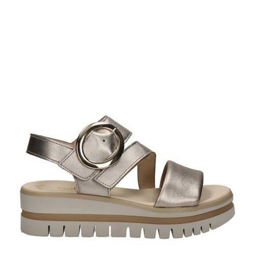 Gabor leren sandalen goud