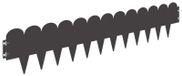 Bordure de gazon dessus dentelé et arrondi 20 pièces 103x20cm Acier Noir