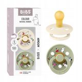 Merkloos / Sans marque BIBS Denmark ApS Antikoliek Speen 0m+ Rond Natuurrubber - Ivory/Sage (2 stuks)