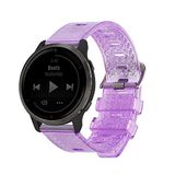 kwmobile smartwatch bandje met glitter - Geschikt voor Garmin 20mm Vivomove Sport / Vivomove 3 / Venu 2 Plus / Sq 2 - TPU - Paars/Transparant