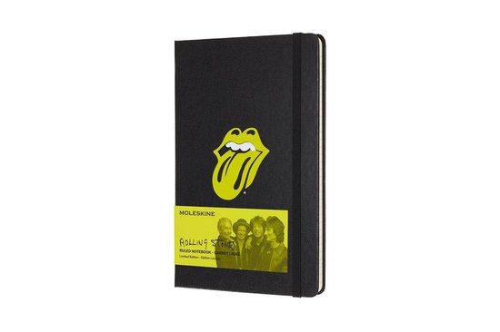 Moleskine Notizbuch - Rolling Stones, L/A5, Liniert, Hard Cover, Schwarz