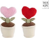 Take me Home Van Manen Pluche knuffel hart plant Take Me Home 17cm decoratief