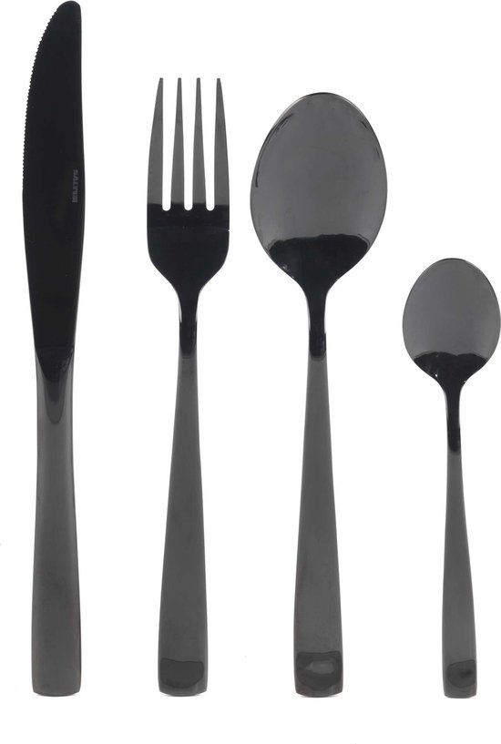 Salter BW05463 16 Piece Regal Cutlery Set - Black Plated Stainless Steel