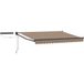 vidaXL Parasol électrique solaire 5 x 3 m taupe