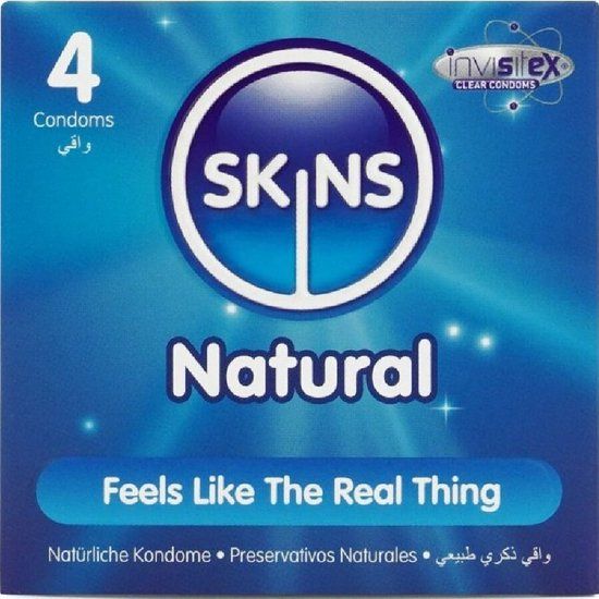 Skins Natural Premium Condoms Pack 4