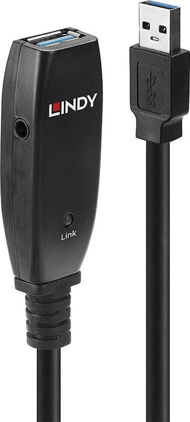 Lindy USB 3.0 A Male - USB Kabel - 15 m - Zwart
