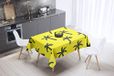 Bonamaison Tafelkleed, Anti-Mold, Sneldrogend, Waterdicht, 100% Polyester Tafellaken, Neon Geel, Rook, 140 x 140 Cm