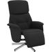 Fauteuil Relax Fauteuil Inclinable Avec Repose-pieds Noir Tissu