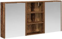 vidaXL Badkamerkastenset 3 st 126 x 16 x 62.5 cm Bewerkt hout