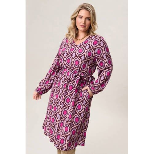 Miss Etam Plus midi jurk roze