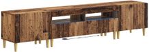 vidaXL 3-delige LED TV-kast ARNHEM Oud hout