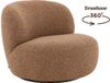 Goossens Fauteuil Avi - Stof - Rood