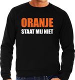 Bellatio Decorations Oranje staat mij niet sweater zwart heren - Koningsdag trui - Kleding voor EK/WK/Hollands feest M