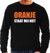 Bellatio Decorations Oranje staat mij niet sweater zwart heren - Koningsdag trui - Kleding voor EK/WK/Hollands feest M