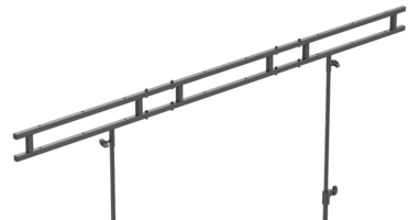 Vonyx DB3L - Zwarte Lichtbrug - 270cm - Inklapbaar