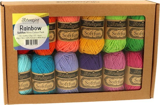 Scheepjes Softfun colour pack 12x20g Rainbow