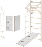 MAMOI® Indoor klimwand kinderen | Turnwand indoor turnwand gemaakt van yarnwood hout (L/XL/XXL) | Klimrek kinderen hout sport indoor | Zweedse ladder modern design | 100% ECO | Made in EU