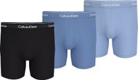 Calvin Klein 3-Pack Boxer Brief Heren Ondergoed - Zwart/Blauw/Blauw - Maat S