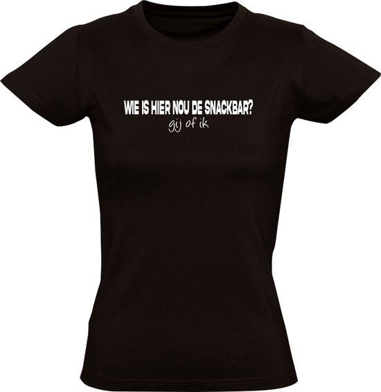 Sol's Snackbar Dames T-shirt - Zwart - 5XL