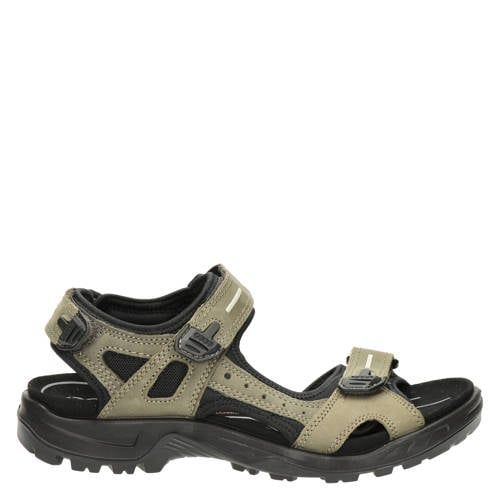 Ecco nubuck sandalen taupe
