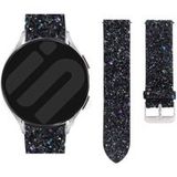 Strap-it Samsung Bracelet cuir pailetté Samsung Galaxy Watch 6 - 44mm (noir)