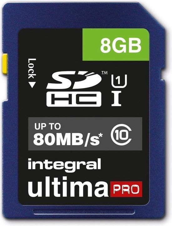 Integral UltimaPro 8GB SDHC Class 10 - 80MB/s