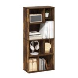Furinno Daly 7-Cube Onregelmatige Kubussen Boekenkast, Boekenplank, Opbergorganizer, Amber Pine