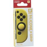 Nintendo Housse en silicone - Droite - Jaune + Poignées - pour Manette Joy Con - adapté pour Nintendo (OLED) Switch
