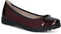 Caprice Dames Ballerina 9-22150-45 567 G-breedte Rood Leer Maat 38 EU