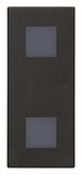 Vimar 30388.G Line dubbele signaallamp met neutrale diffusers, zwart, levering zonder signaaleenheid