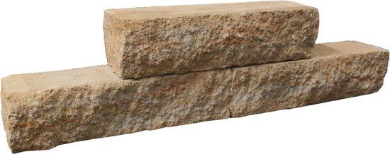Merkloos Gardenlux Rockline Walling Small 40 x 10 x 10 cm tuintegel Zandsteen
