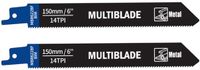 Multiblade Van Spijk BV Multiblade Reciprozaagblad BIM MBR622BF Metaal 150 mm 2 stuks