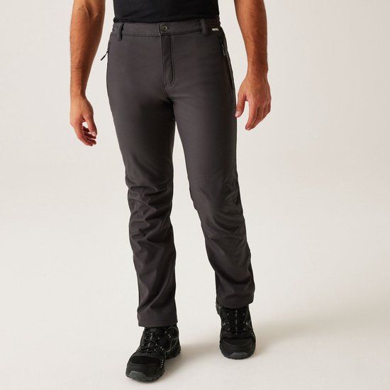Regatta Geo Softshell II Herenbroek Waterdicht Ademend Lichtgewicht Grijs Polyester/Elastaan