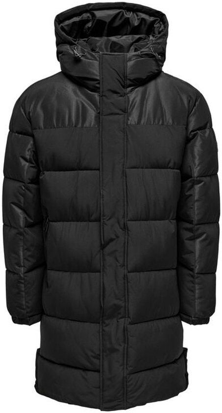ONLY and SONS Heren Winterjas ONSTYE PUFFER COAT OTW Zwart L