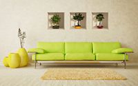 Ambiance-Live col-3D-bonsai 3D-bonsai-sticker, gekleurd, 30 x 90 cm