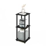 Furinno Turn-N-Tube Easy Assembly Stapelbare Boekenkast, Boekenplank, Espresso/Zwart