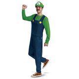 Super Disguise Super Mario Bros. Luigi-kostuum voor volwassenen, officieel gelicentieerd door Disguise, comfortabele pasvorm en gedetailleerd ontwerp, volwassenen S/M