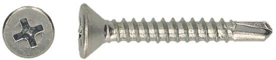 pgb-Europe Skapa Global B.V. Zelfborende Plaatschroeven - Phillips 2 Platkop - 3,5 x 25mm - Voldraad - RVS (200 stuks)