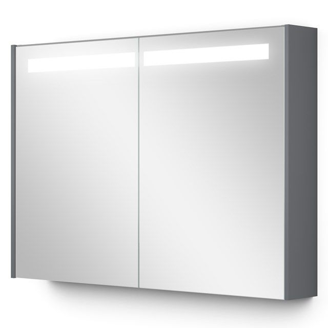 Maxaro Modulo Spiegelkast Met Verlichting 100x70cm Middengrijs